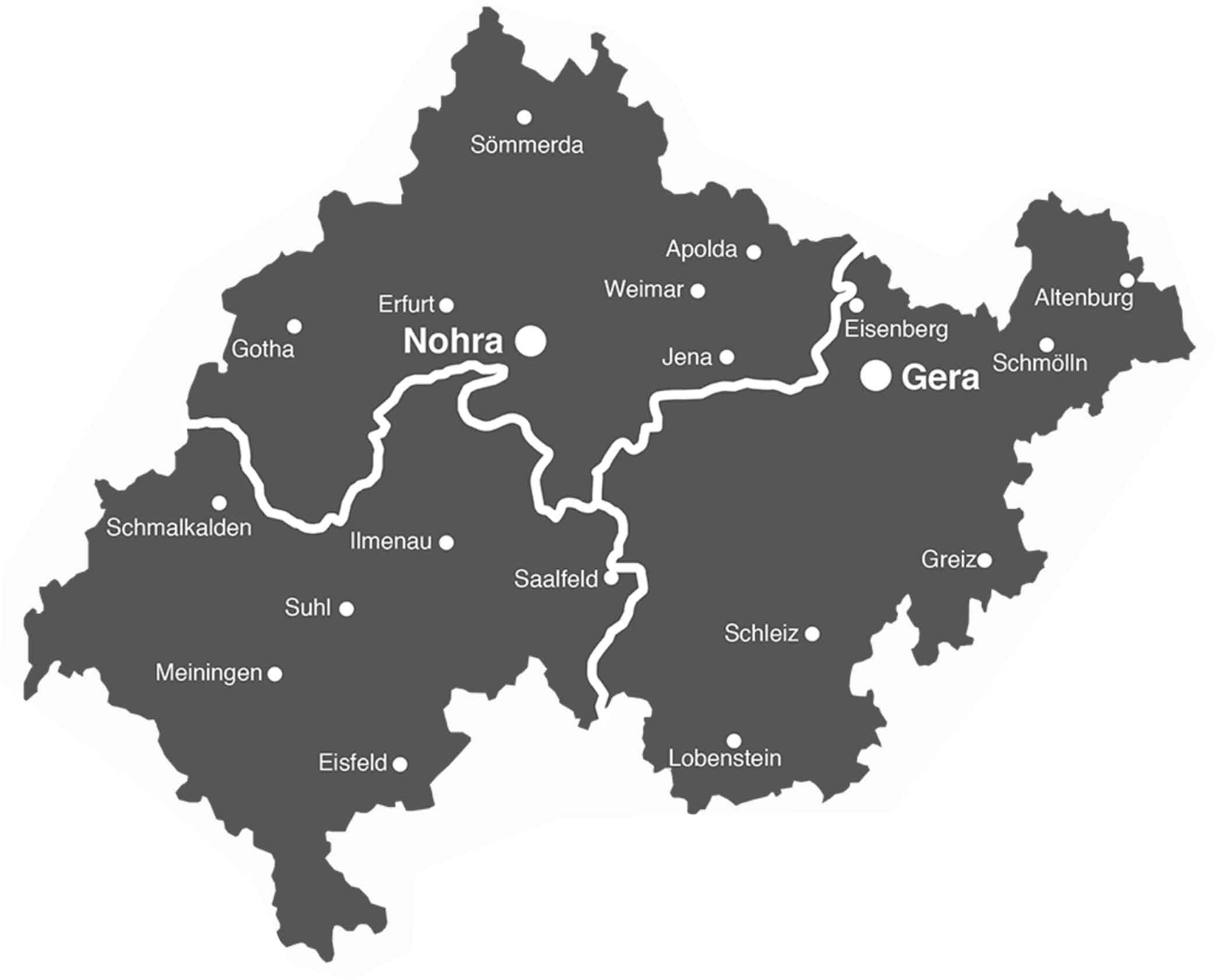 Map Thueringen